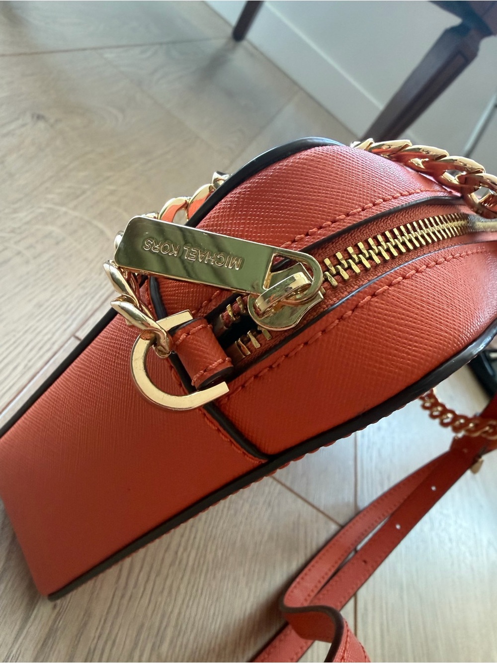 Michael Kors Genuine | Brand New| Saffiano Leather Cossbody bag | Coral Orange 🧡 - Picture 6 of 14